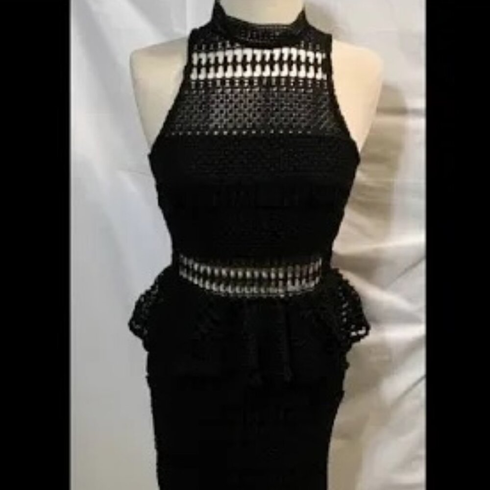CHARLOTTE RUSSE: BLACK LACE DRESS SIZE M